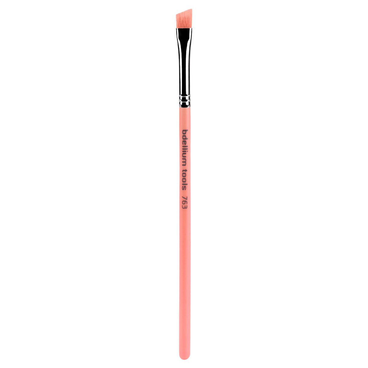 Bdellium Tools Professional Makeup Brush - Pink Bambu Series 763 Angled Brow - With Soft Synthetic Fibers, For Defining Eyebrows (Pink, 1pc)