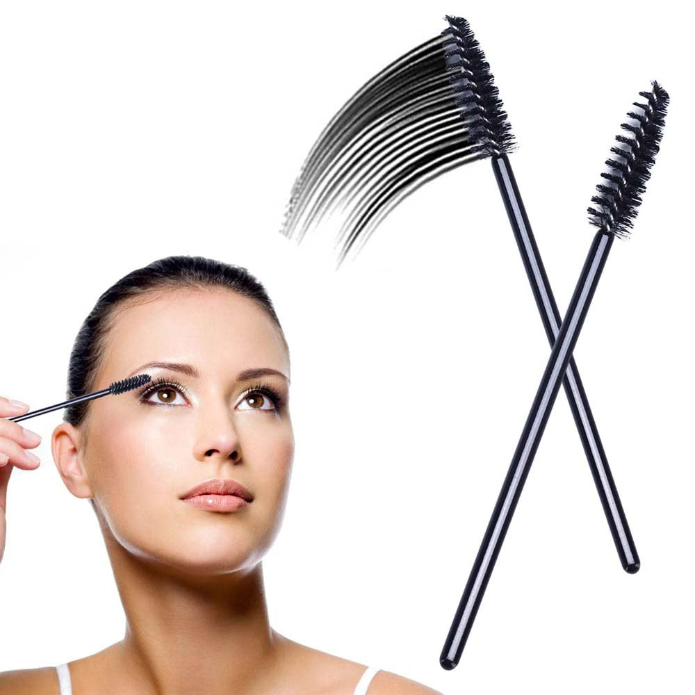 BTYMS 100 Pcs Disposable Eyelash Spoolies Brush Mascara Applicator Lash Wand Lashes Brush Eyebrow Spooly for Extension Beauty & Personal Care BTYMS