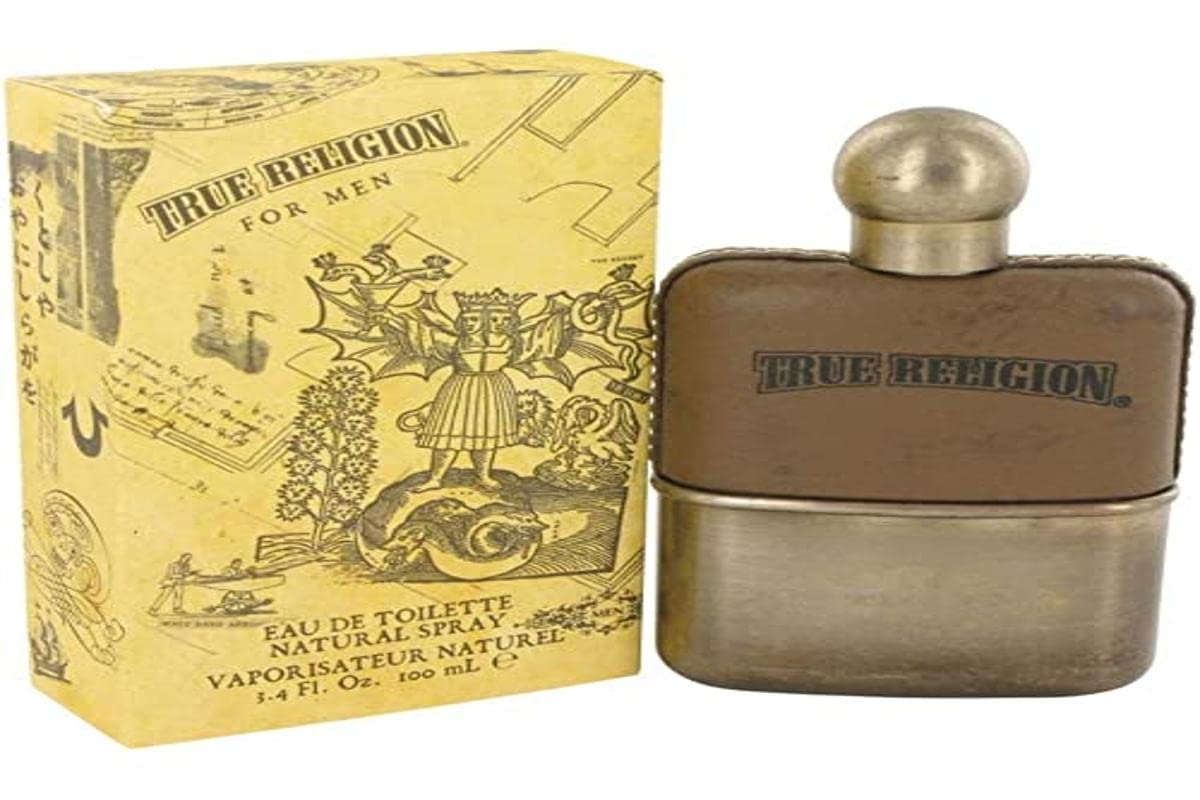 True Religion by for Men. Eau De Toilette Spray - 100 ml / 3.4 Fl Oz - woody fougere - mandarin, ozone, aqua, cardamom, violet leaf, spice, lavender Beauty & Personal Care True Religion