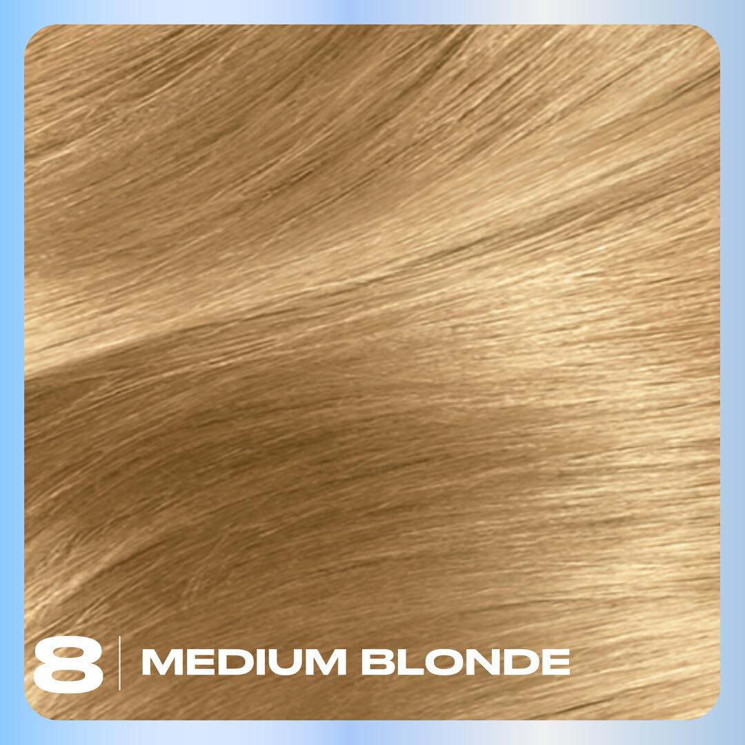 Clairol Nice'n Easy Permanent Hair Dye, 8 Medium Blonde | 100% Gray Coverage | Long?Lasting, Natural?Looking Color & Shine | Pack of 1 Beauty & Personal Care Clairol