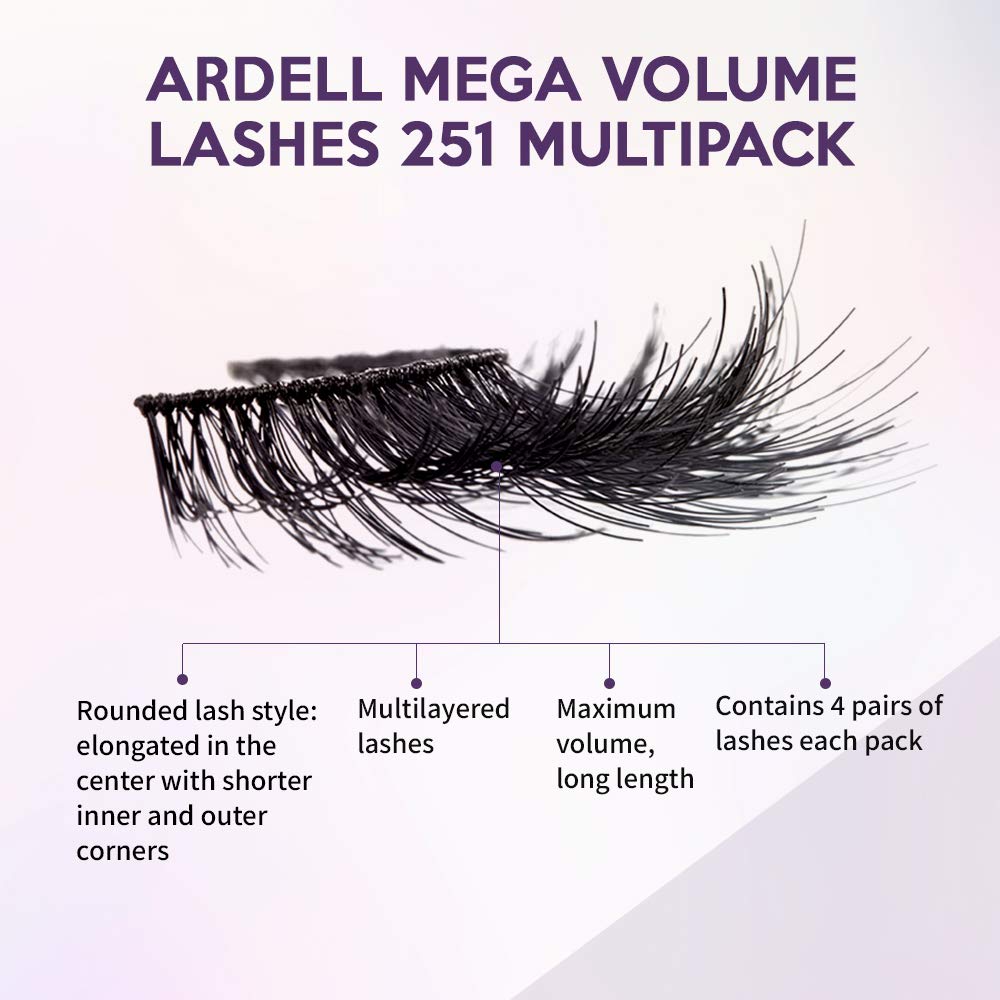 Ardell False Eyelashes Mega Volume 251, 1 pack (4 pairs per pack) Beauty & Personal Care Ardell