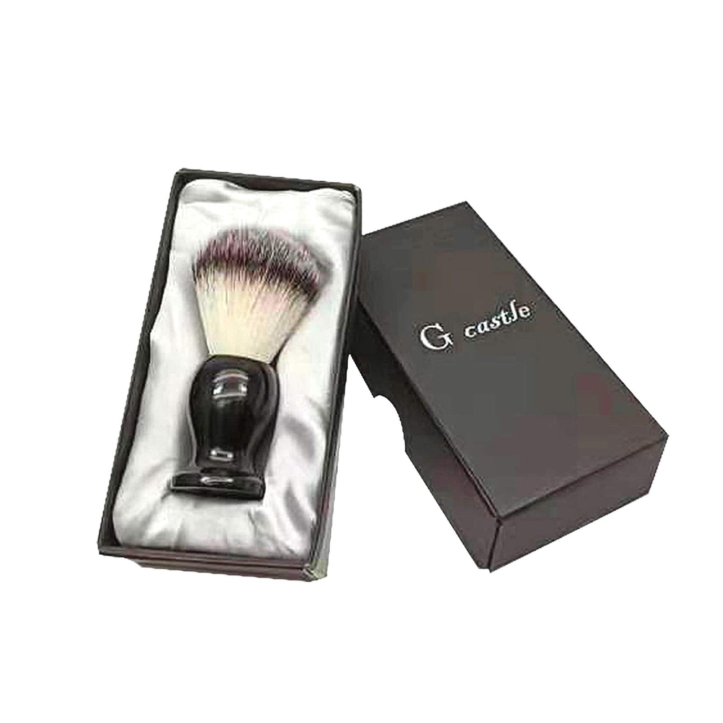 G castle Deluxy Premium Bright-Black Shaving Brush with synthetic hair packed in pretty and hard gift box Beauty and Personal Care G castle