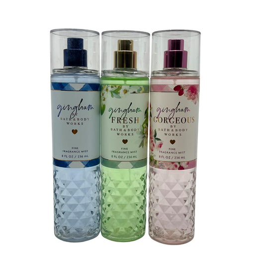 Bath & Body Works Gingham Mists - Pack of 3 - Gingham Original, Gingham Fresh, Gingham Gorgeous - 2023 NEW SCENTS