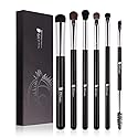 DUcare Eye Makeup Brush Set, 6 Pcs Professional Eyeshadow Blending Makeup Brushes for Concealer Eyebrows Eyeliner, Soft Hairs & Wood Handle Beauty & Personal Care DUcare