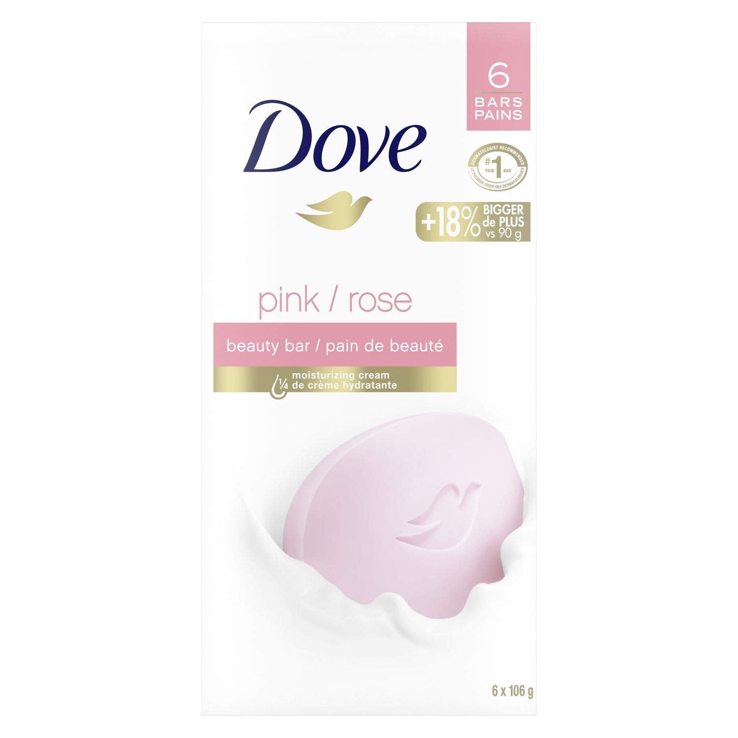 Dove Beauty Bar for Radiant-Looking Skin Pink 106 g 6 count Beauty & Personal Care Dove