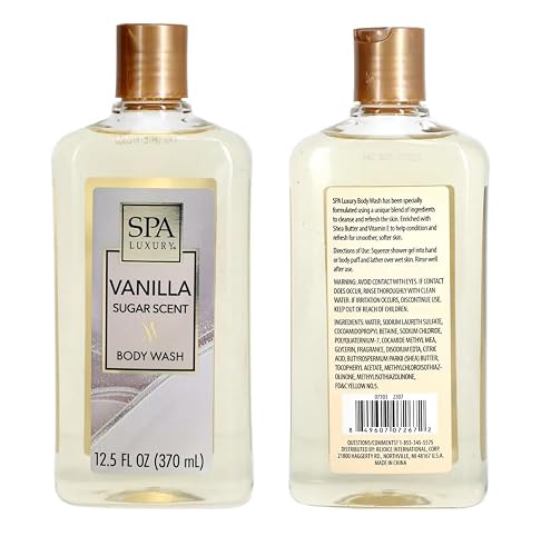 Spa Luxury Vanilla Sugar Scent Body Wash 12.5 Fl Oz Beauty & Personal Care Spa Luxury