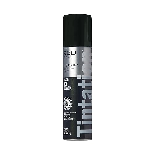 Red by Kiss Tintation Temporary Hair Color Spray, Instant Gray Root Touch Up Coverage, Water-Resistant & Smudge-Proof, Easy Wash Out, Barber Beauty & Personal Care Red by Kiss
