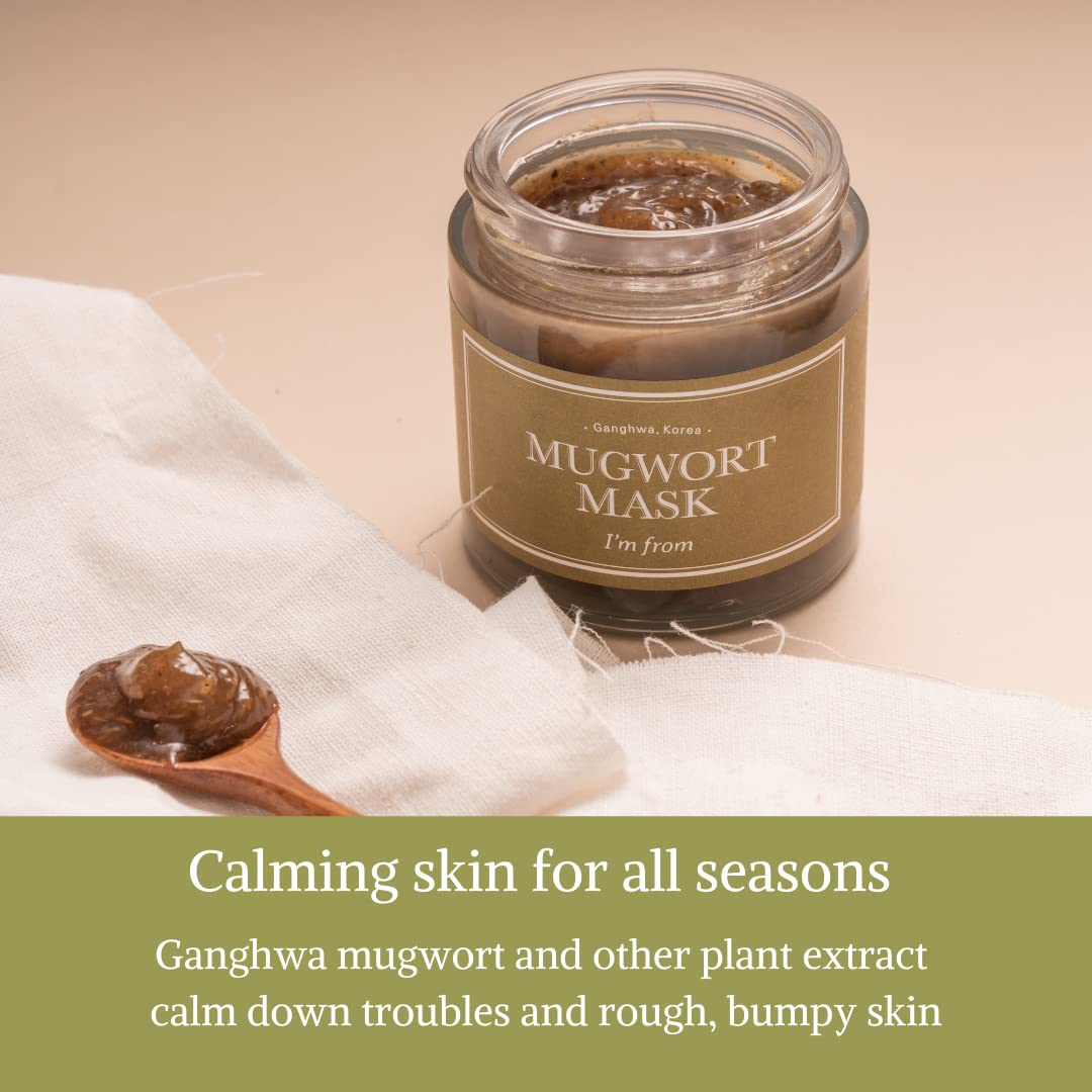 [I'M FROM] Mugwort Mask 3.88 fl oz | Natural Herb, Tea tree, Wash-off, Cooling and fast Soothing Breakouts, for Sensitive skin Beauty & Personal Care I'm from