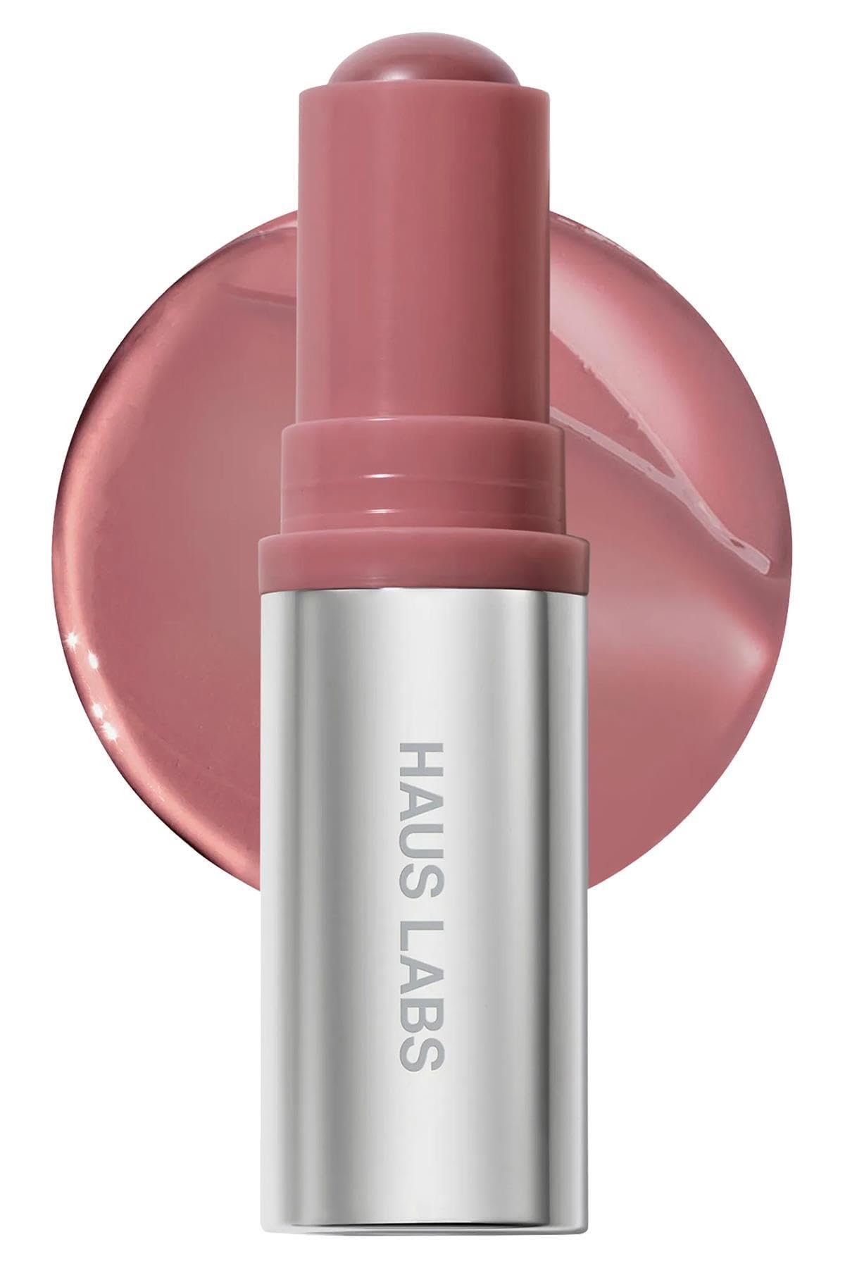 Haus Labs Color Fuse Longwear Hydrating Glassy Lip + Cheek Blush Balm Stick - Glassy Hibiscus