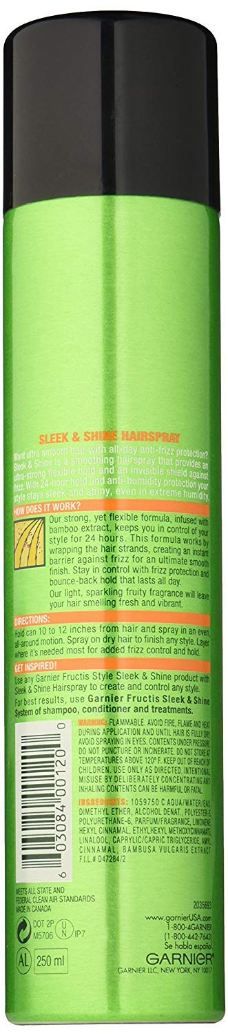 Garnier Fructis Style Sleek & Shine Hairspray All Hair Types, 8.25 Ounce (6-Pack) Beauty & Personal Care Garnier