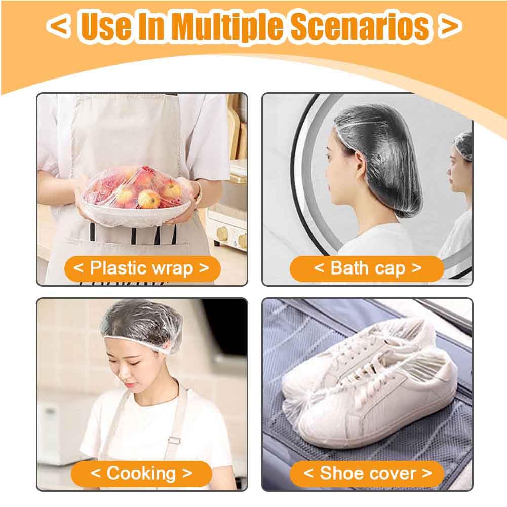 50Pcs Thick Disposable Shower Caps Individually Wrapped for Hair Salon Beauty and Personal Care KkttpGingmen