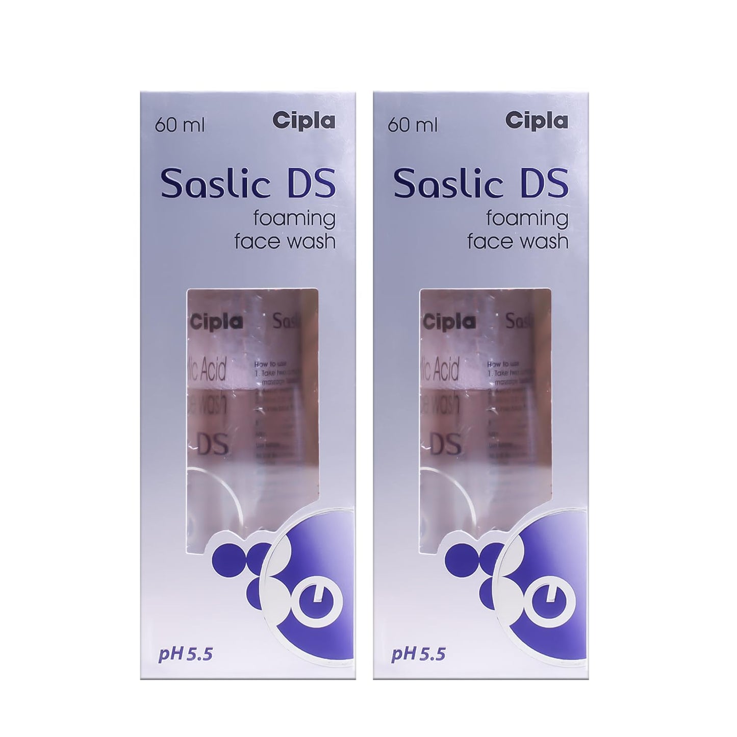 Cipla Sas_lic DS Foaming Face Wash (60ml) (pack of 2) Beauty & Personal Care Cipla