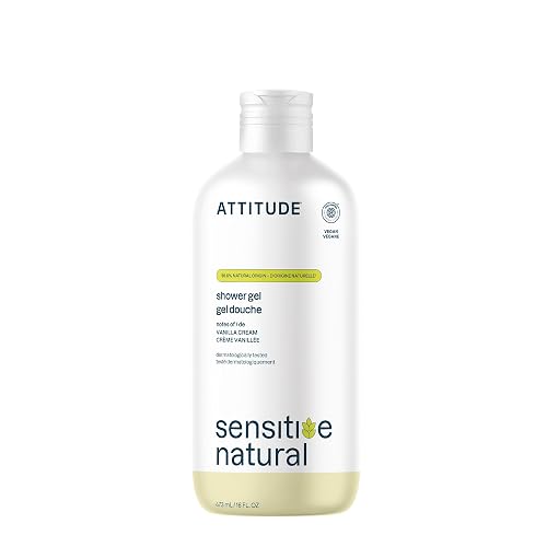 ATTITUDE Body Wash for Sensitive Skin, EWG Verified Shower Gel, Soothing Oat, Dermatologically Tested, Plant and Mineral-Based, Vegan Personal Care Beauty & Personal Care ATTITUDE