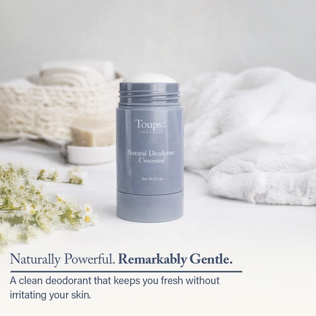 Toups & Co Natural Lemongrass & Mint Deodorant - Aluminum & Baking Soda Free - Grass-Fed Tallow Formula - Long-Lasting Odor Protection - Gentle Beauty and Personal Care Toups and Co