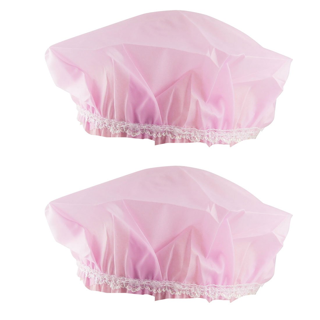 Ruilogod Women Light Pink Polyester Bouffant Spa Shower Cap Bath Hat 2 Pcs (id: e08 293 7f6 a8e d92 Beauty and Personal Care Ruilogod