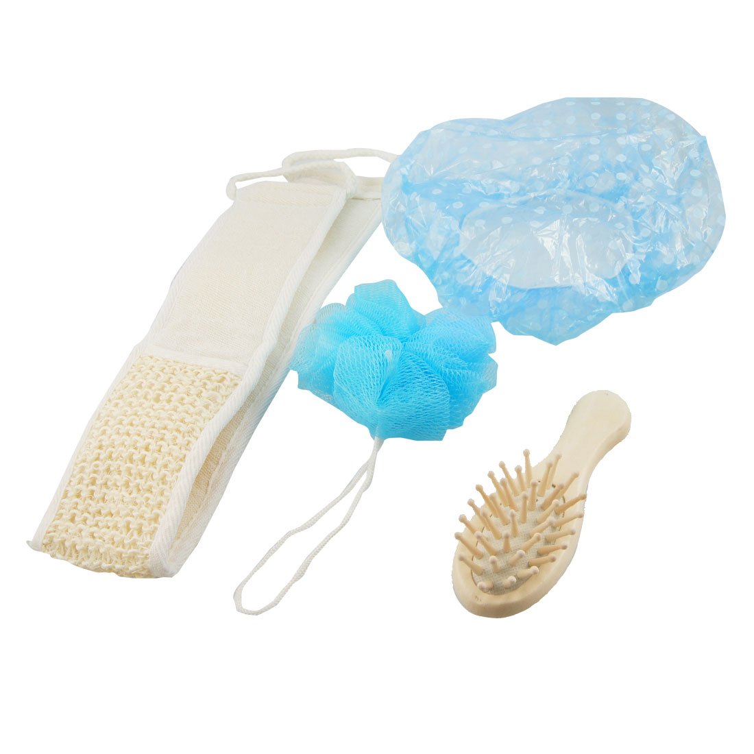 Ruilogod Blue White Bath Shower Massage Towels Hair Brush 4 in 1 Bathing Tool (id: EFA 0e4 cfb 791 11d Beauty and Personal Care Ruilogod