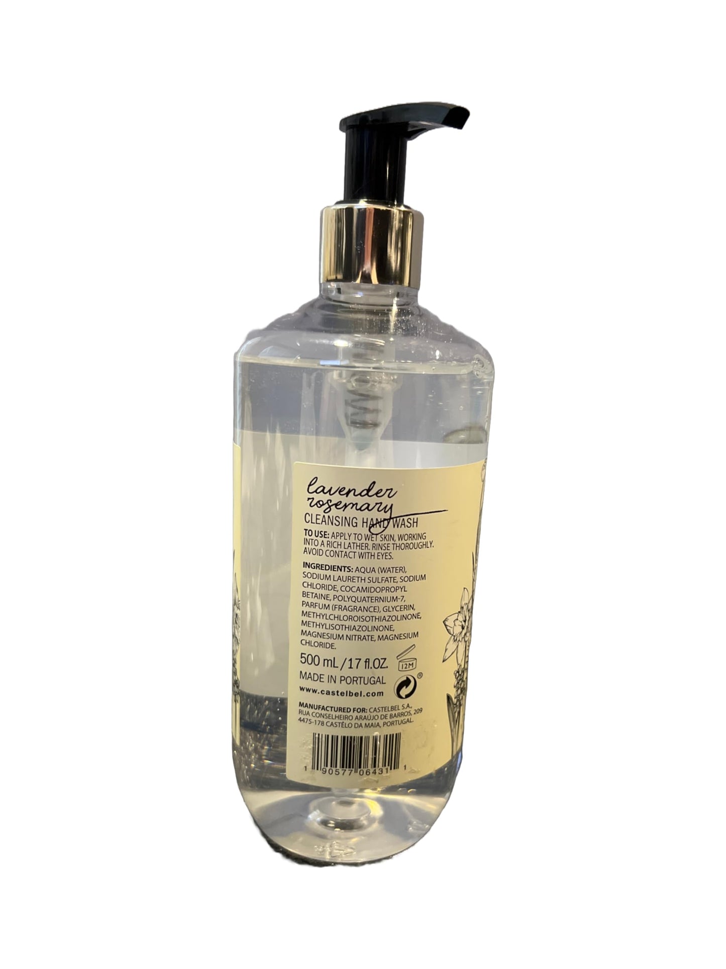 Castelbel Lavender Rosemary Limited Edition Hand Wash 17 fl oz Beauty & Personal Care Castelbel