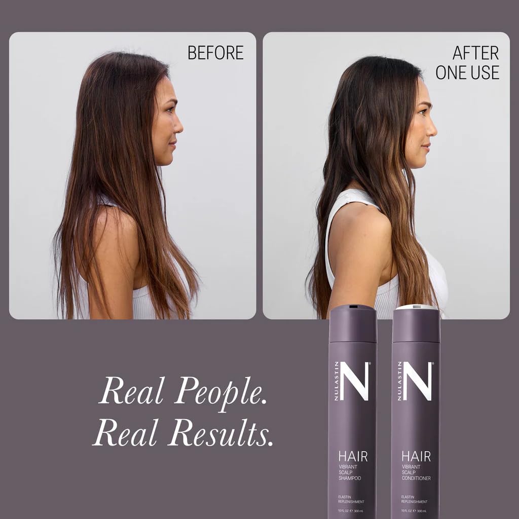 NULASTIN Shampoo + Conditioner Duo - Vibrant Scalp Shampoo (10 Fl Oz) & Vibrant Scalp Hair Conditioner (10 Fl Oz) for Fine Hair - Gift Set Beauty & Personal Care NULASTIN