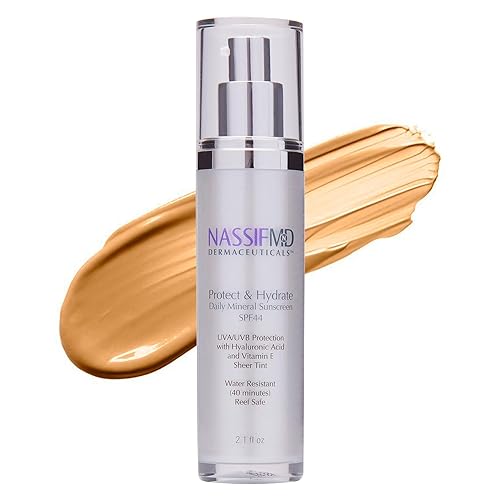 NassifMD Protect and Hydrate SPF44 | Universal Tinted Moisturizer SPF | BB Cream Tinted Moisturizer with SPF | Whipped Sunscreen with Hyaluronic Acid Beauty & Personal Care NASSIFMD