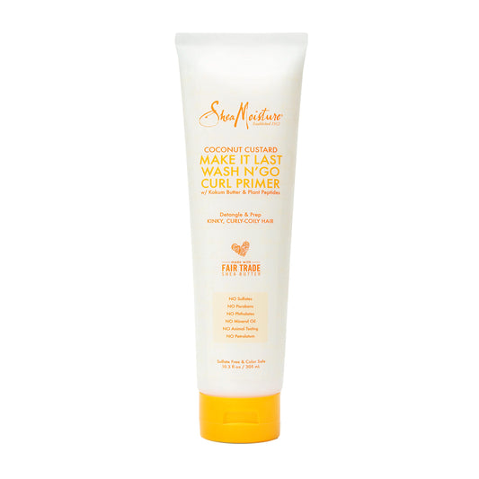 SheaMoisture Coconut Custard Curl Defining Cream - Make It Last Wash N' Go Primer, Enhancer & Detangler for Wavy & Curly Hair, Organic Shea Butter Beauty & Personal Care Shea Moisture