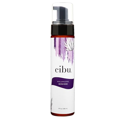 CIBU Volumizing Mousse | Travel Size Fine Hair Thickening Mousse | Strong Hold | Ultra Lightweight | Shine | Nutrient-Rich Aloevera, Rice Protein Beauty & Personal Care CIBU