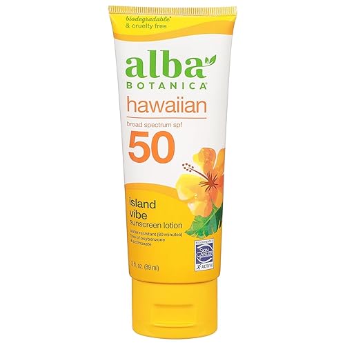 Alba Botanica Sunscreen Lotion, SPF 50, Island Vibe, 3 Oz Beauty & Personal Care Alba Botanica