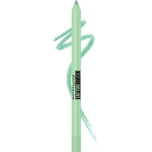 MAYBELLINE New York Tattoo Studio Long-Lasting Sharpenable Eyeliner Pencil, Glide on Smooth Gel Pigments with 36 Hour Wear, Waterproof Lime Smash 0.04 Beauty & Personal Care MAYBELLINE