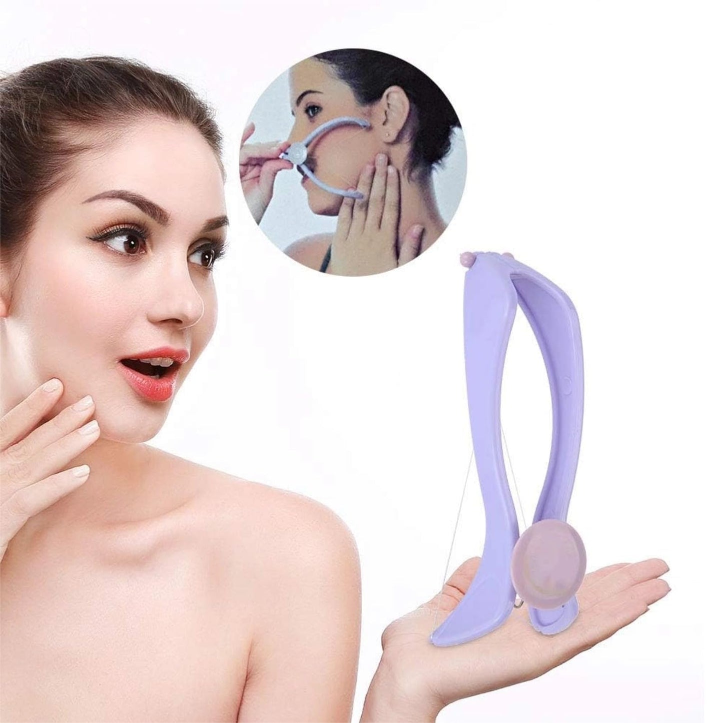 2pcs Manual Thread Hair Remover Gentle and Painless Threaded Hair Removal for Chin, Upper Lip, Arms and Legs Beauty and Personal Care Ymiko