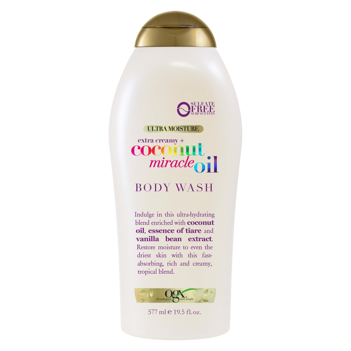 OGX Extra Creamy + Coconut Miracle Oil Ultra Moisture Body Wash, Rich Shower Gel for Dry Skin Infused with Coconut Oil, Body Wash for Women Beauty & Personal Care OGX