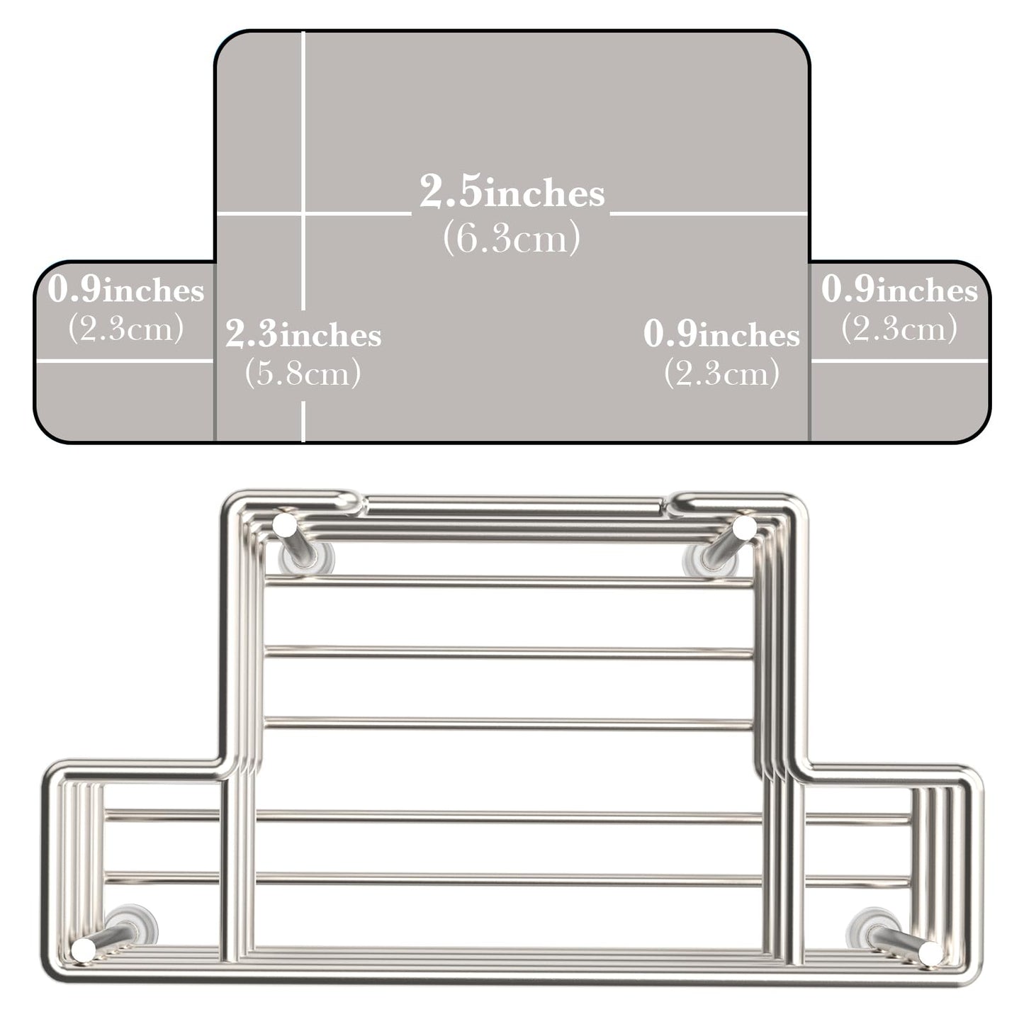 Linkidea Desktop Stainless Steel Razor Holder for Shower, Shaving Can Gel Storage Stand with Non-Slip Base, Compatible with Gillette Fusion ProGlide Beauty and Personal Care Linkidea