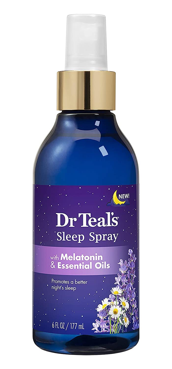 Dr Teals Melatonin Sleep Bath Gift Set (Foaming Bath (34 oz), Body Lotion (8 oz), & Sleep Spray (6oz) - Stress Relief Lavender & Melatonin Promotes Beauty & Personal Care Dr Teal's