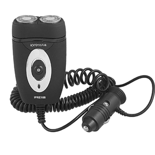 Ruilogod Car Auto Double Shaving Heads Electric Shaver Black for Man Beauty and Personal Care Ruilogod