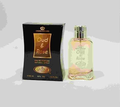 Oud & Rose - Al-Rehab Eau De Perfume Natural Spray (50 ml/1.65 fl. oz) Beauty & Personal Care Al-Rehab