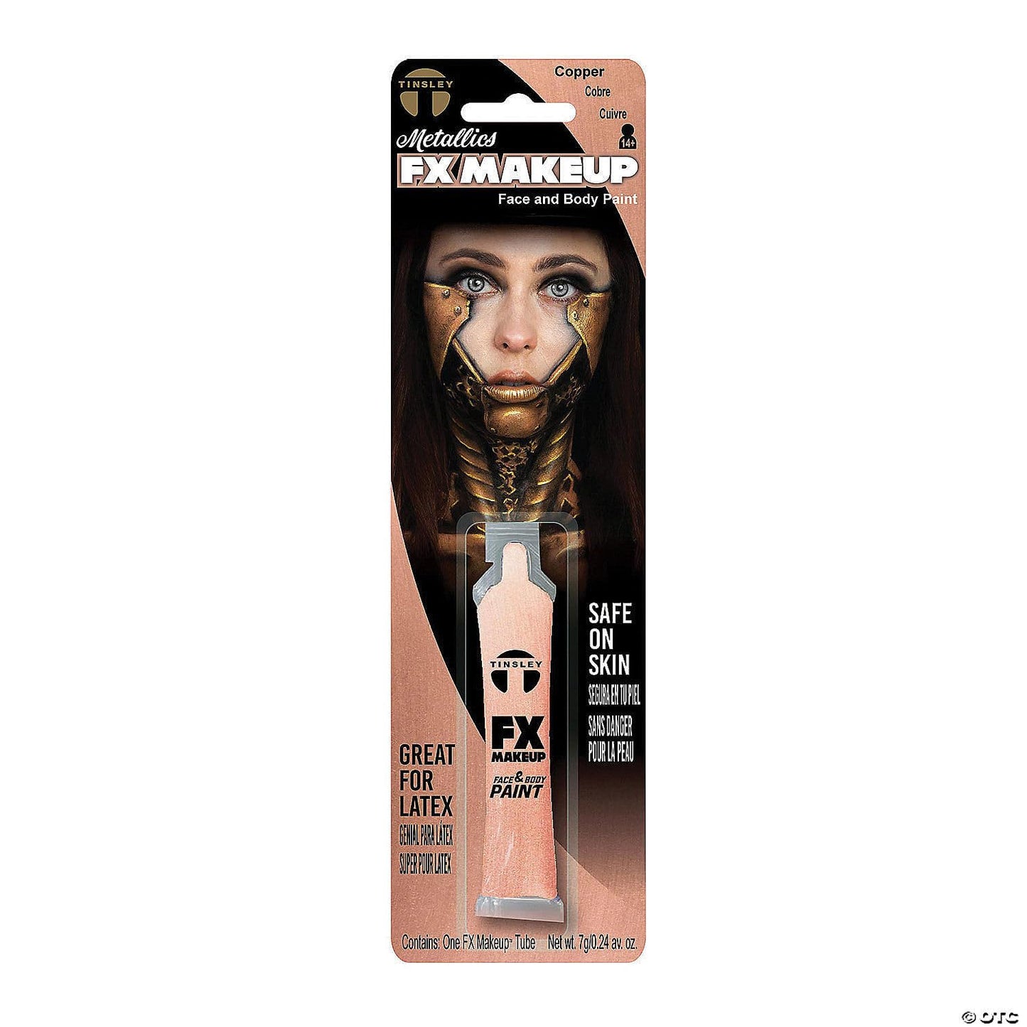 Tinsley Transfers FX Makeup - Face and Body Paint Water-Based Cream 7g / 0.24 oz Tube (Metallic Copper) 1 count Beauty & Personal Care Tinsley Transfers