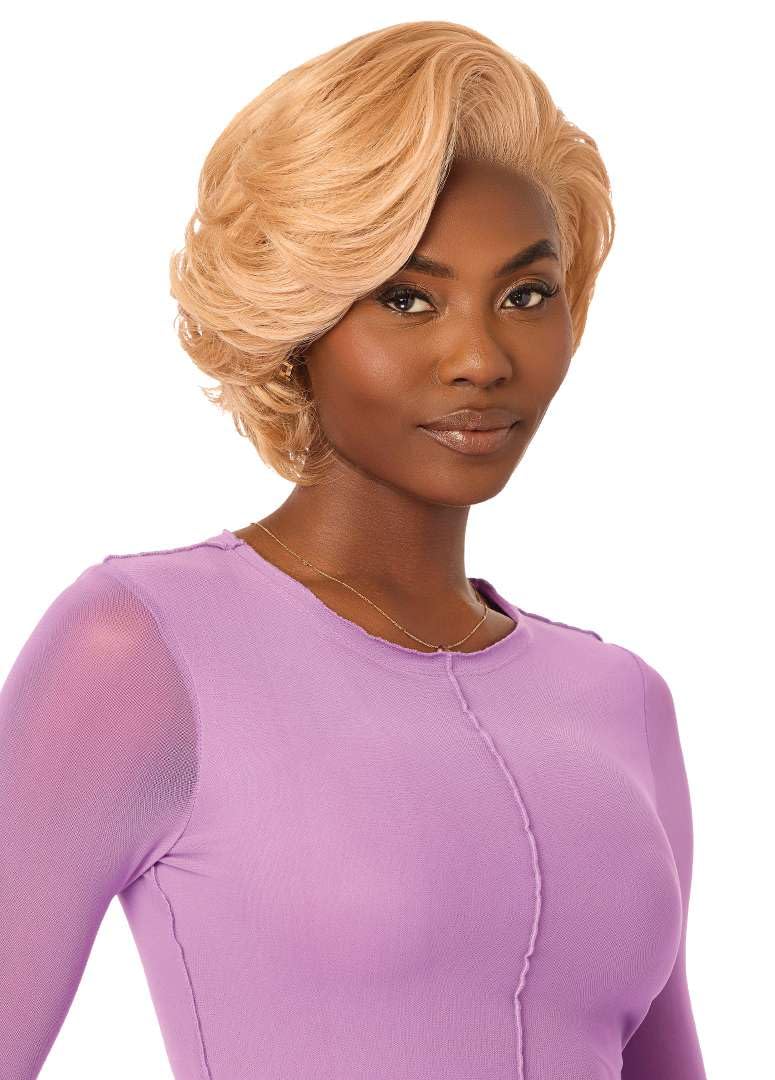 Outre Lace Front Wig - Perfect Hair Line 13X4 - Swoop Series - Swoop 18 (DARK BROWN 2)