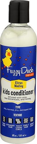 FuzzyDuck Kids Conditioner - Hair Products for Kids Made with Aloe, Sea Botanicals & Honey to Boost Moisture, Frizz Control & Manageability for Silky Beauty & Personal Care FuzzyDuck