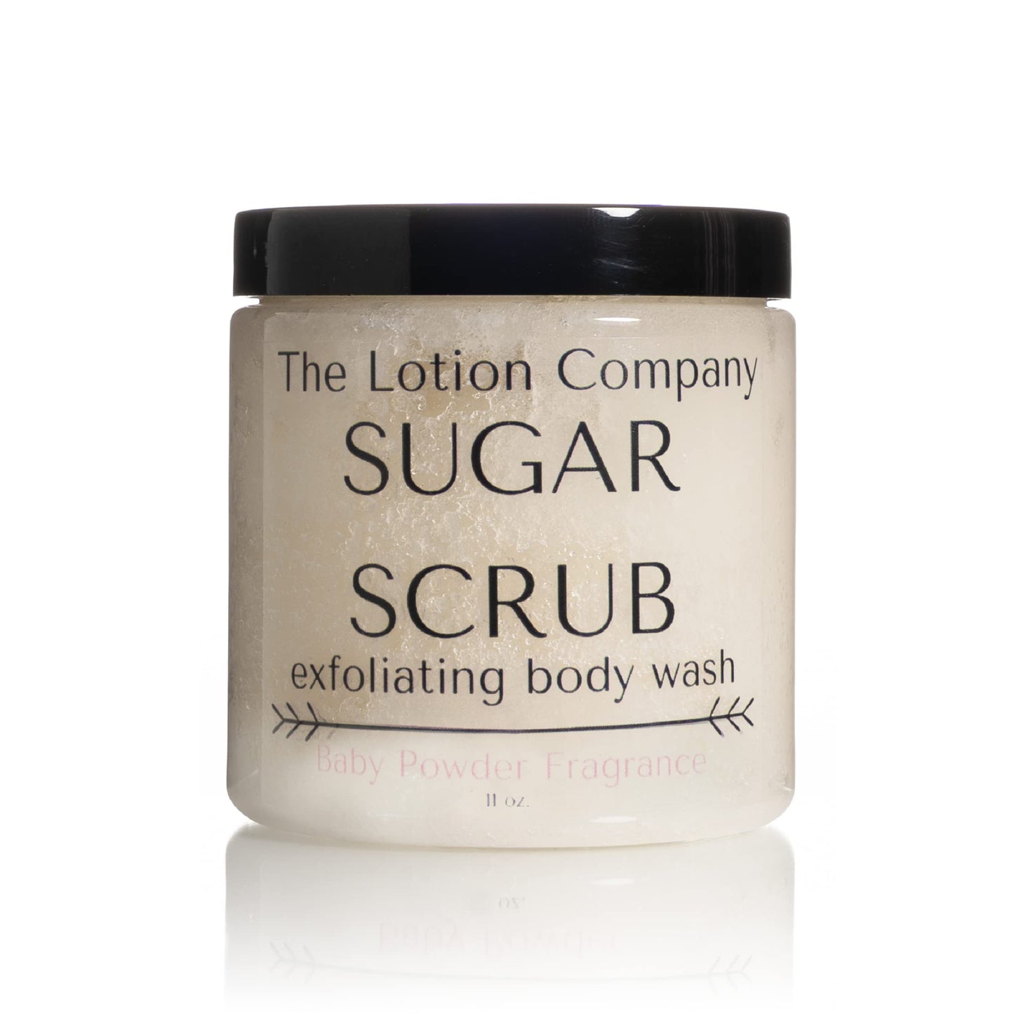 The Lotion Company Sugar Scrub Exfoliating Body Wash, Paraben Free, Cruelty Free, Made in USA, Bath and Shower Exfoliator, Baby Powder Fragrance Scent Beauty & Personal Care The Lotion Company