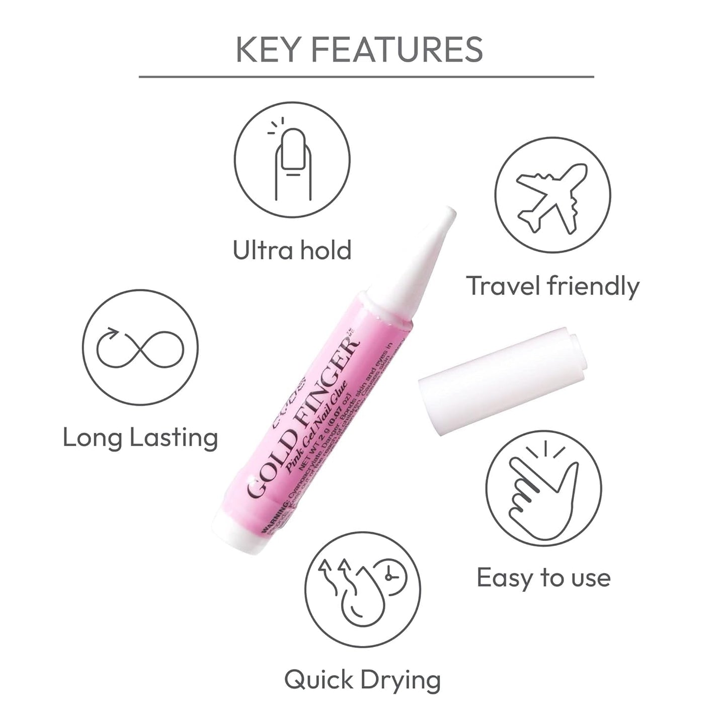 Kiss Pink Gel Nail Glue Beauty & Personal Care KISS