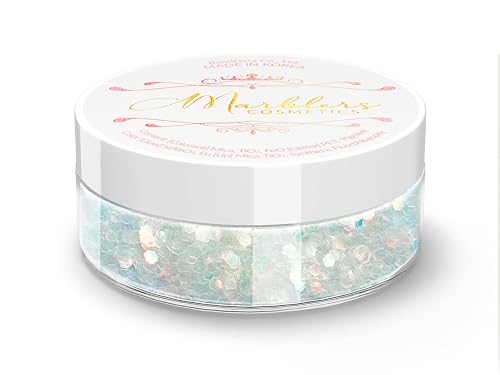 MARBLERS Chunky Rainbow Face & Body Glitter [Blue Gold] 0.18oz (5g) | Chunky | Chopped | Flake | Non-Toxic | Vegan | Cruelty-Free | Festival, Rave Beauty & Personal Care MARBLERS