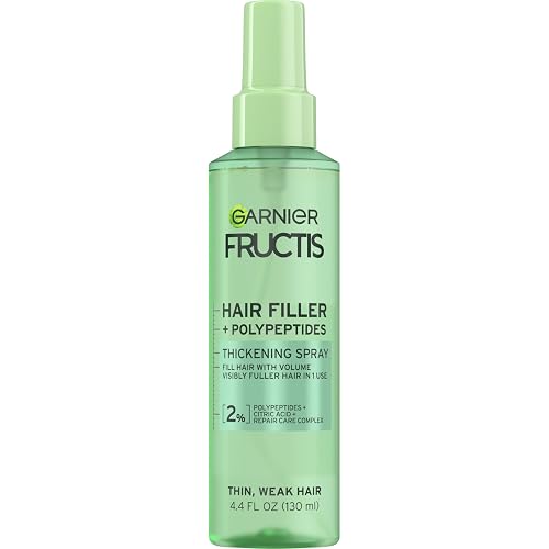 Garnier Fructis Hair Filler Fullness Repair Thickening Spray, Volumizing Spray with Polypeptides and Hair Repair Complex for Thin, Weak Split Ends Beauty & Personal Care Garnier