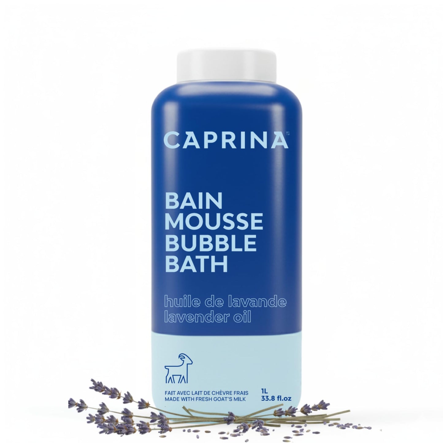 Caprina Fresh Goat’s Milk Bubble Bath, 1L, Hydrating Relaxing Foam Bath, Moisturizing and Gentle on Skin, Made in Canada (Lavender Oil) Beauty and Personal Care Caprina by Canus