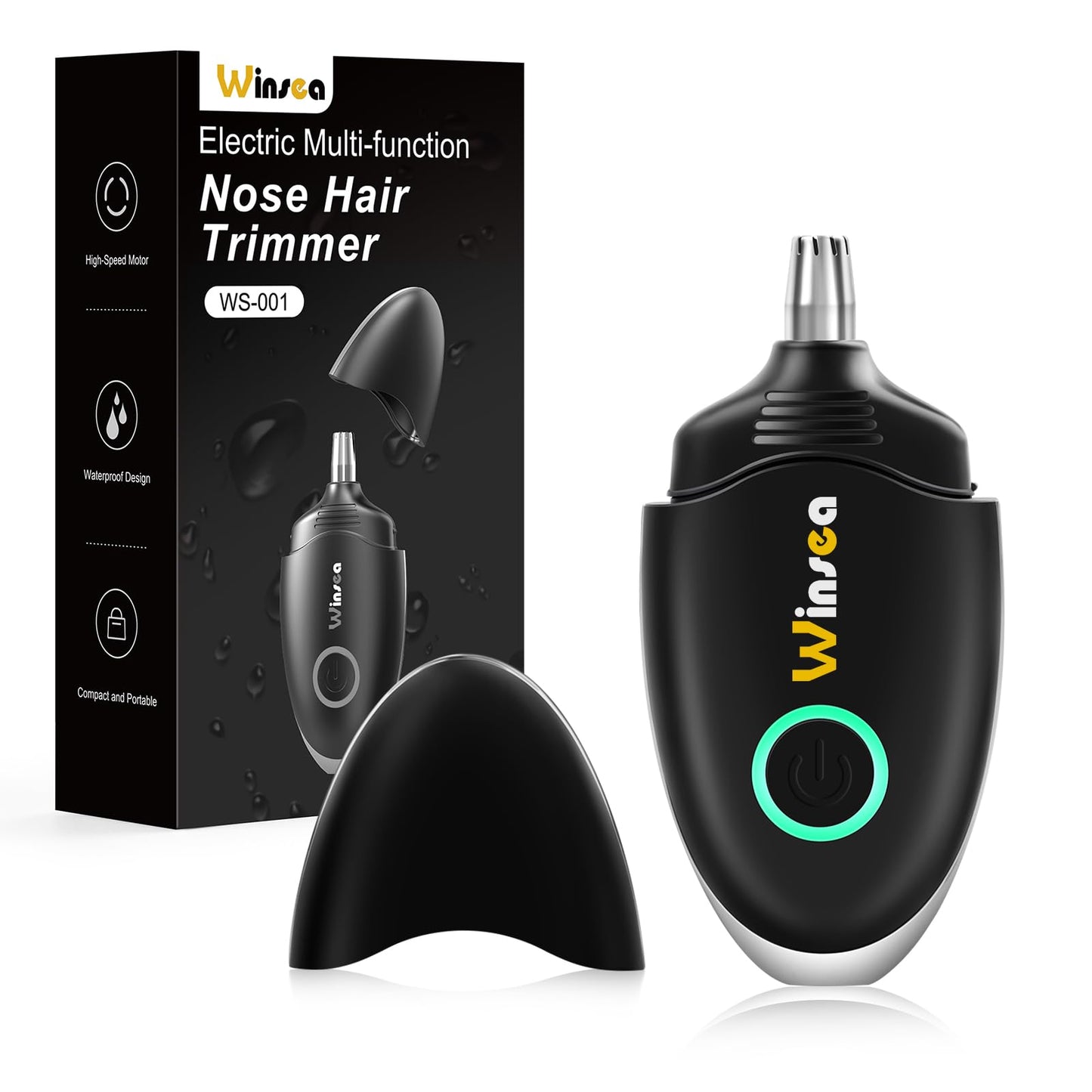 Winsea Ear and Nose Hair Trimmer for Men and Women - Travel Trimmer, High-Precision Nose Shaver, USB Rechargeable, Waterproof, Safe & Quiet Operation Beauty and Personal Care Winsea