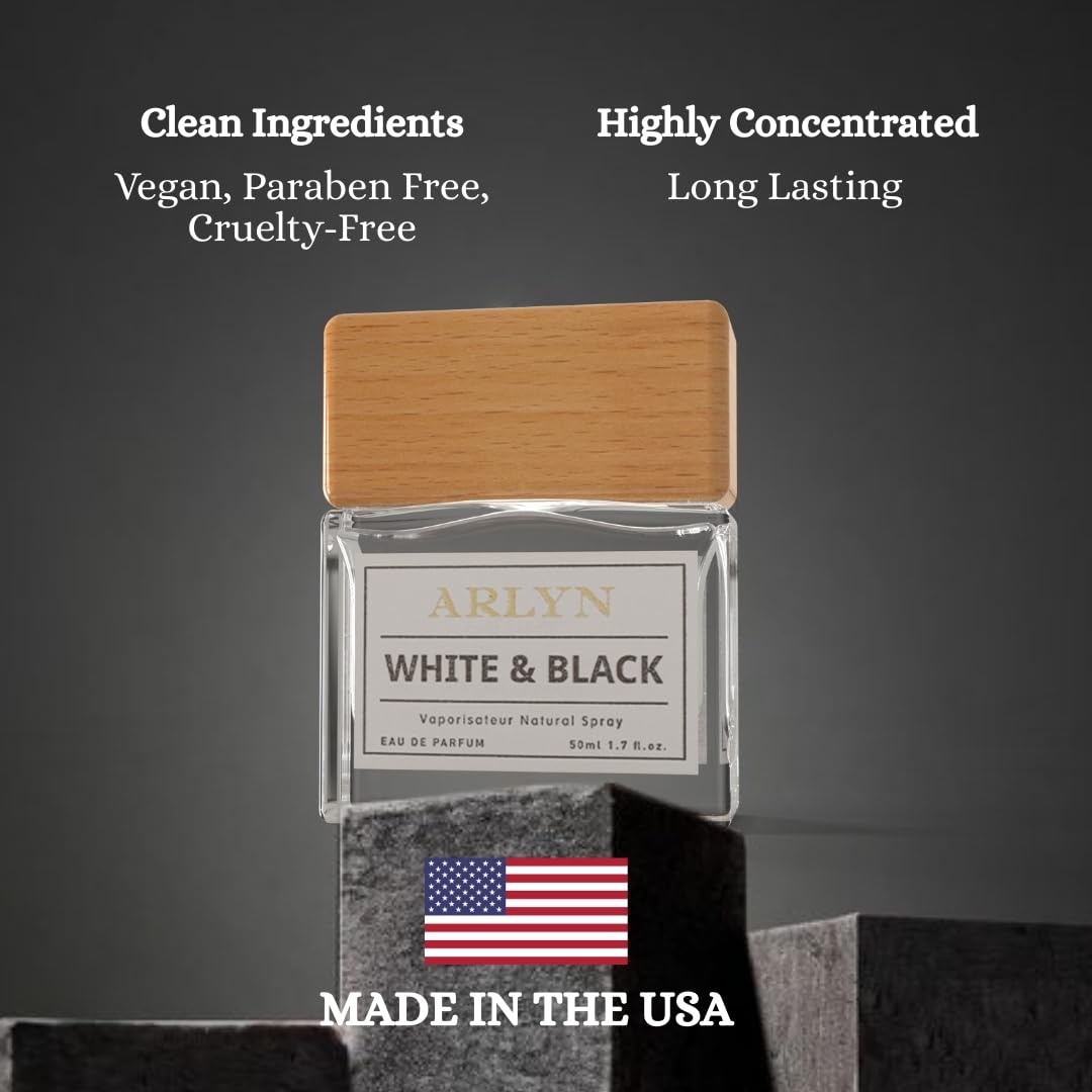 ARLYN White & Black Eau De Parfum Inspired by Y.SL Y, Long-Lasting Perfume for Men, Vegan & Eco-Conscious with Clean Ingredients, Citrus,Sage Beauty & Personal Care ARLYN BY BELLEVUE PARFUMS