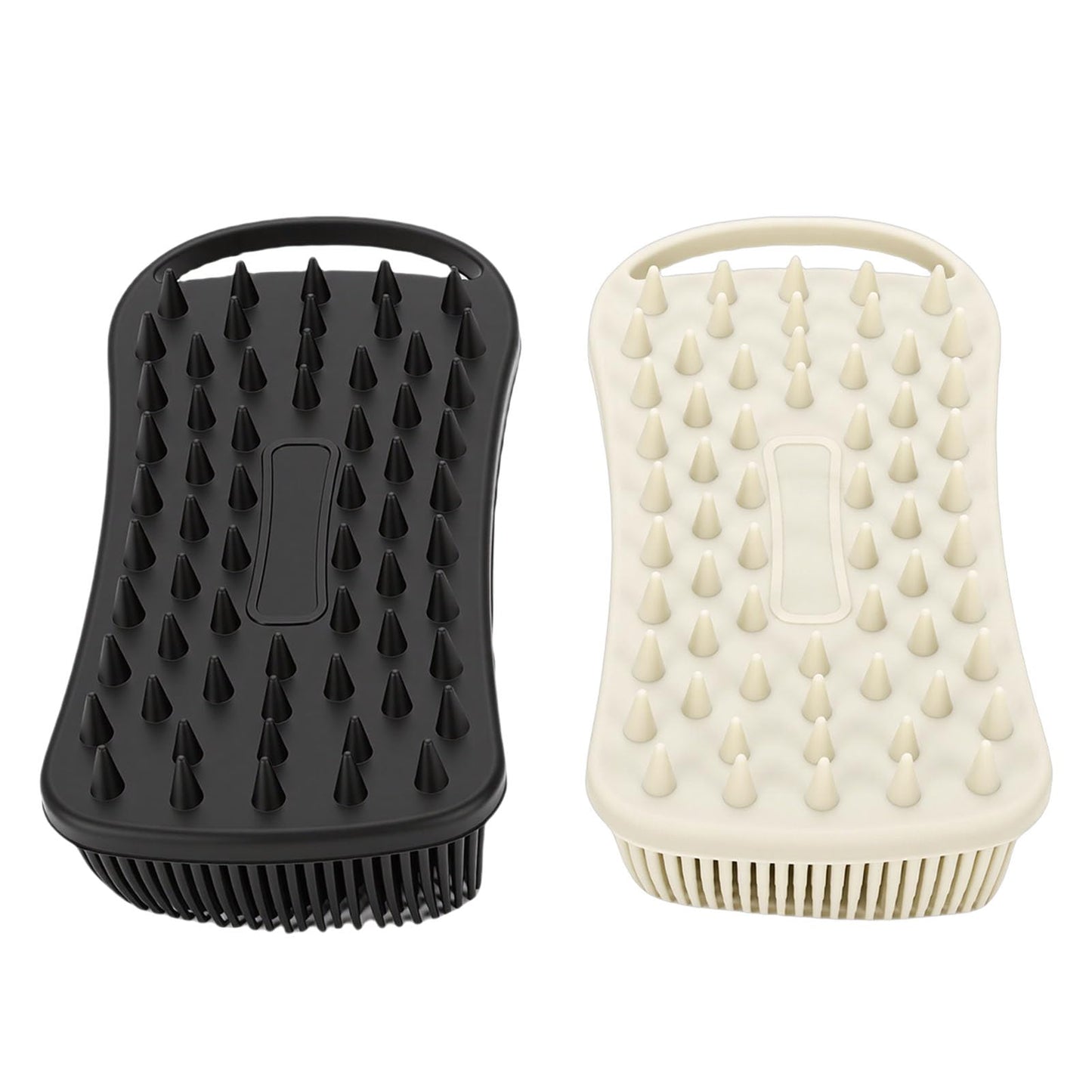 TYTOGE 2pcs Silicone Bath Scrubber Double Sided Exfoliating Soft Body Scrubber Massage Brush for Shower Beauty and Personal Care TYTOGE