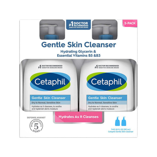 Cetaphil Hypoallergenic Gentle Skin Cleanser, Dry to Normal Sensitive Skin, Paraben, Oil and Fragrance Free, 20 Fluid Ounce, 2 Count Beauty & Personal Care Cetaphil