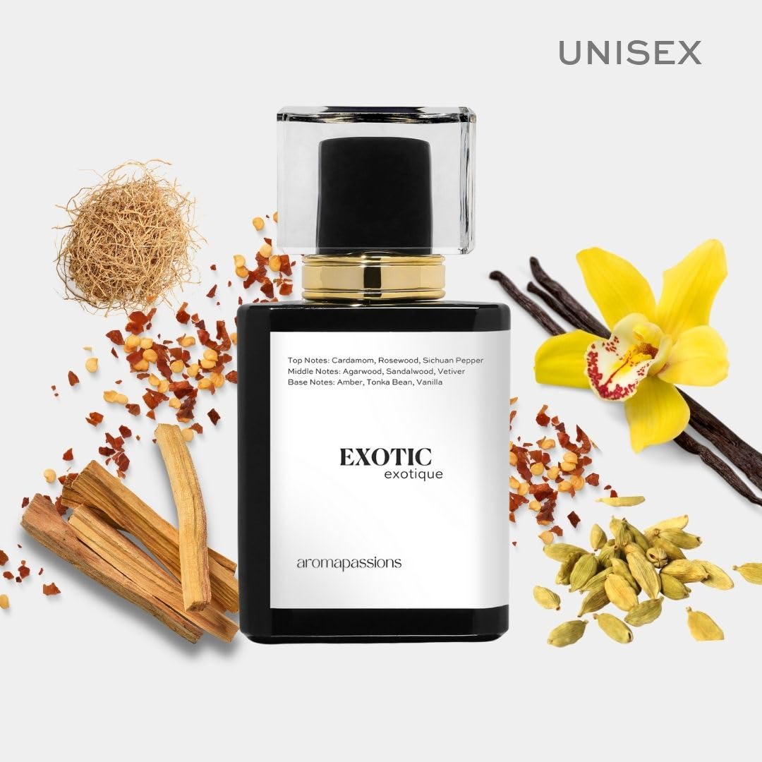 EXOTIC | Inspired by TF OUD WOOD | Pheromone Perfume Cologne for Men and Women | Extrait De Parfum | Long Lasting Dupe Clone Essential Oil Fragrance | Beauty & Personal Care aromapassions