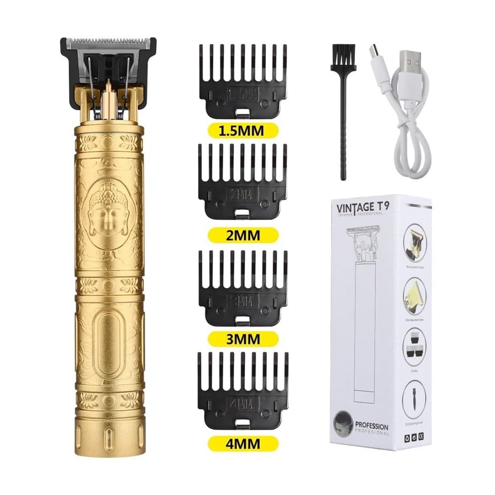 Razors T9 Original Hairdresser Set Coat Trimmer Men's Electric Razor Men's Lence Professional Haircut Razor(Golden Buddha) Beauty and Personal Care EWKYLSEM