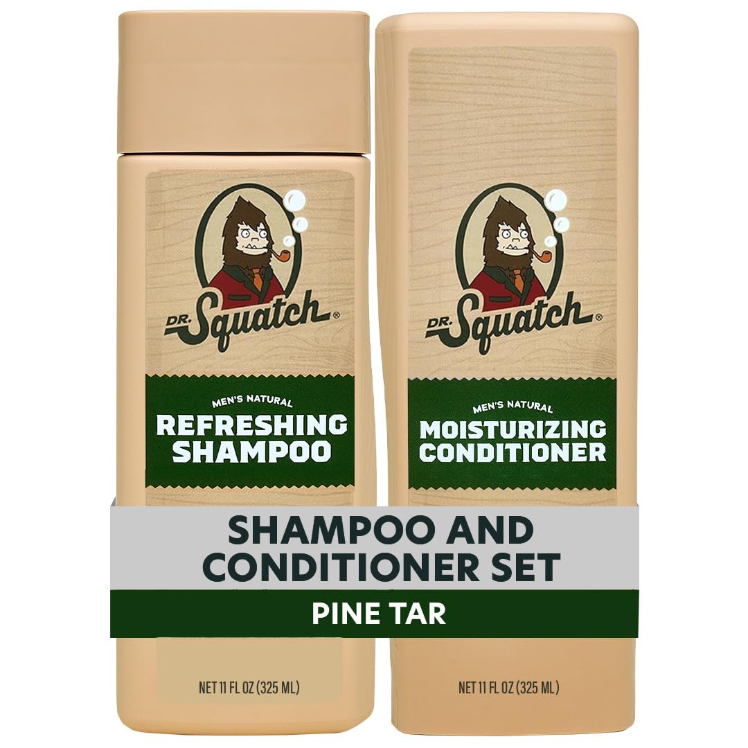 Dr. Squatch Men's Natural Shampoo and Conditioner Set - Sulfate & Paraben Free Natural Shampoo and Conditioner for Men - Scalp Nourishing Formula Beauty & Personal Care Dr. Squatch
