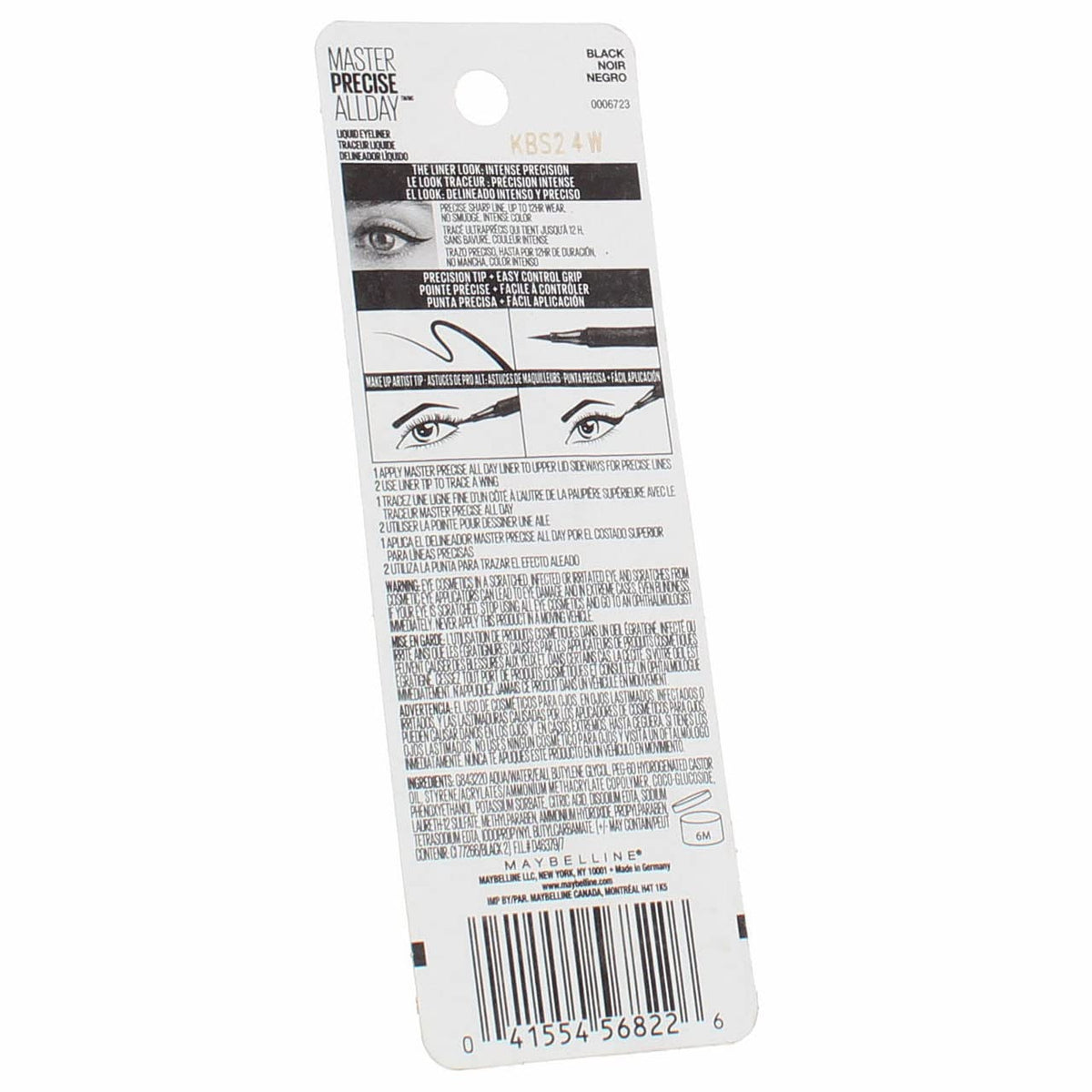 Maybelline EyeStudio Master Precise Liquid Eyeliner Ink Pen, Black [110] (Pack of 3)