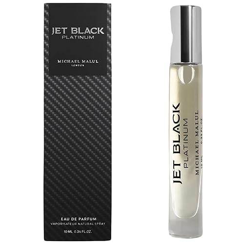 Michael Malul Jet Black Platinum Eau de Parfum for Men - 10ml Travel Size Beauty & Personal Care Michael Malul